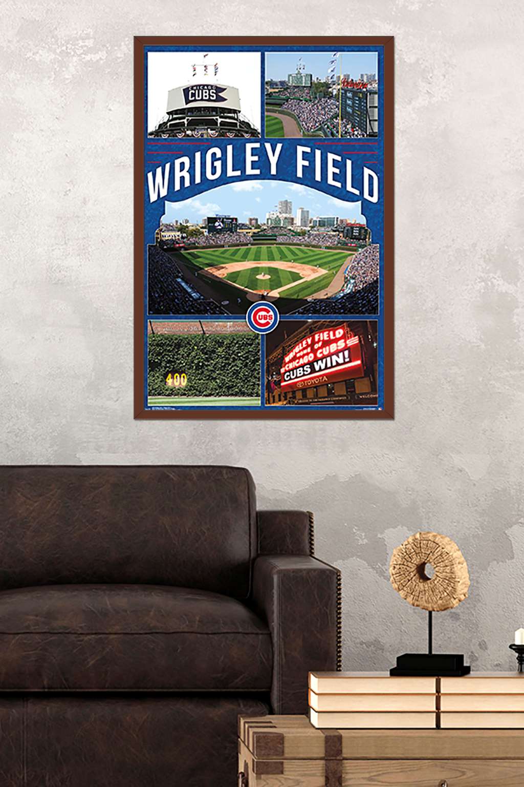 MLB Chicago Cubs - Wrigley Field 17 Wall Poster, 22.375" x 34", Framed