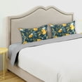 thumbnail image 3 of Yayeee Pillowcase Standard Size Set of 2 Satin Wrinkle Resistant Pillow Case, Blue Lemons, 3 of 7