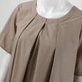 thumbnail image 7 of Sngxgn Womens Summer Dresses Square Neck Lantern Sleeve Tie Backless Ruffle A-Line Casual Dress(Khaki,L), 7 of 7