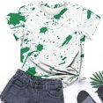thumbnail image 5 of gbyLJF Summer Shirts for Women 2024 Womens Summer Tops Short Sleeve Blouse for Women Womens Summer Top Green L, 5 of 6