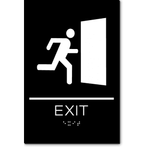 Exit Graphic Sign-Black / White(3 Units) - Walmart.com