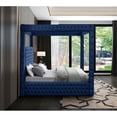 thumbnail image 5 of Meridian Furniture Royal Navy Velvet King Bed, 5 of 6