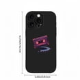 thumbnail image 3 of Stylish Black iPhone 15 Pro Case with Glossy Finish & Pink Cassette Tape Design - Lightweight & Yellowing Resistant, 3 of 6