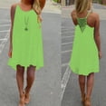 thumbnail image 2 of MSJUHEG Summer Dresses for Women 2024 Casual Dresses for Women Green Dress Sundresses for Women Beach Dress Polyester Spandex Green M, 2 of 5