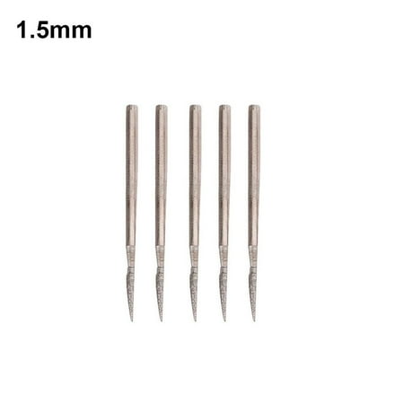 

BAMILL 5Pcs 2.35mm Shank Electroplating Diamond Grinding Head Polish Needle Jade Stone