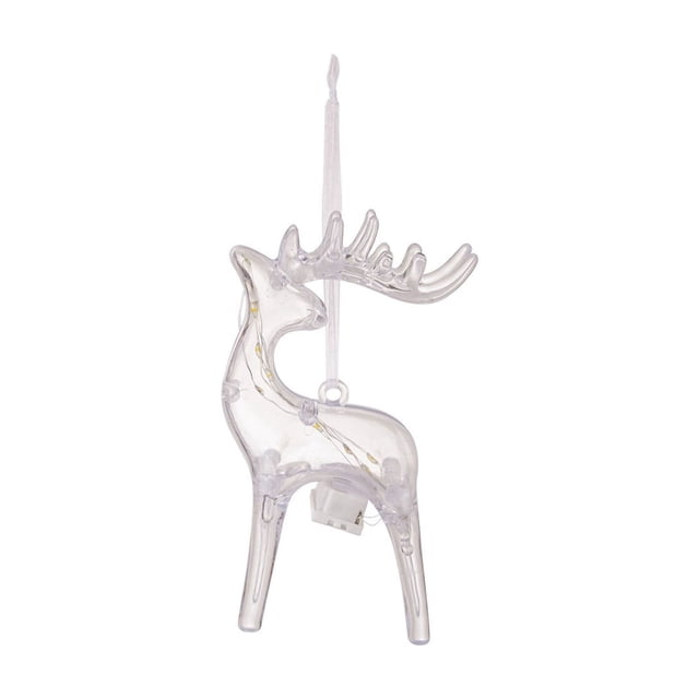 Adornos navideños colgantes iluminados de cristal acrílico para decoración navideña de interiores y exteriores.