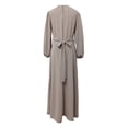 thumbnail image 5 of Elegant Long Sleeve Women'S Casual Dress With Belted Waist And Flowy Abaya Tunic Design Featuring Puff Sleeves, 5 of 5