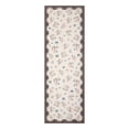 thumbnail image 3 of Nanan 2'x6' Floral Runner Rug Kitchen Hallway Non Slip Bedroom Runner Rug Soft Low Pile Foldable Mat for Laundry Room, Brown, 3 of 8