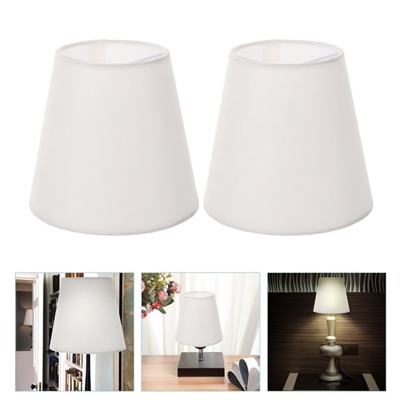 Niceauty Large Drum Lamp Shade White 2Pcs for Living Room