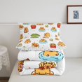 thumbnail image 5 of Manfei Cute Capybara Twin Comforter Sets,Kawaii Snack Print Bedding Set,White,Polkadot Reversible,2pcs,1 Comforter and 1 Pillowcase, 5 of 7