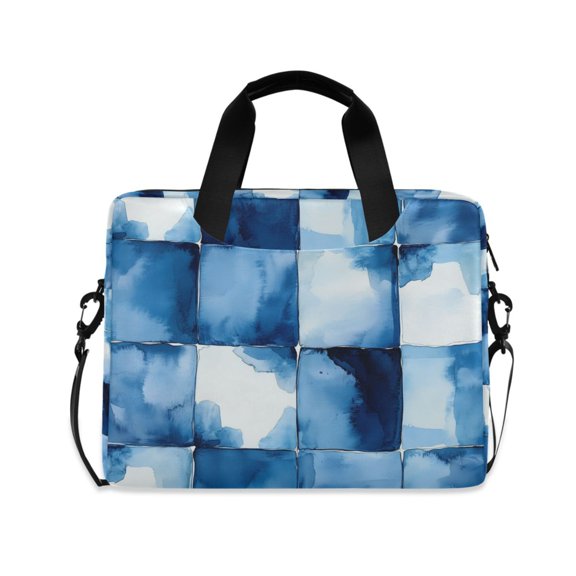 FORMRS 16" Laptop Bag Carrying Sleeve Case with Handle Travel Shoulder Briefcase, Blue Pattern