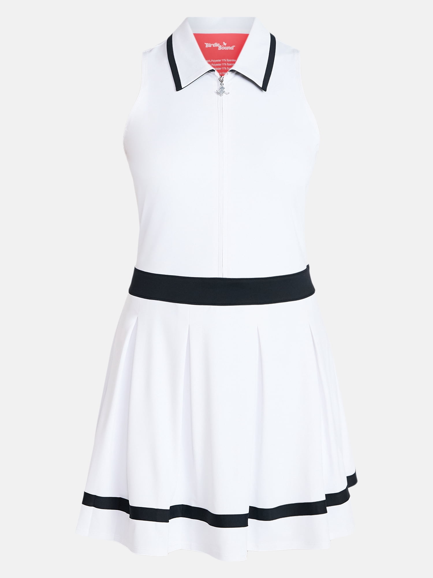 Birdie Bound Women's Ida Sleeveless Polo Dress with Bike Shorts Liner, Sizes XS-XXL