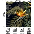 thumbnail image 5 of Tropical Plant Leaf Shower Curtain, Green Leaves Jungle Botanical Farmhouse Rustic Waterproof Polyester Durable Fabric Bathtub Curtains Set with 12 Hooks for Bathroom Decor, 72" X 72", 5 of 6