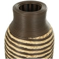thumbnail image 6 of DecMode Brown Seagrass Handmade Slim Woven Tall Floor Decorative Vase with Dark Brown Striped Accents, 9" x 9" x 40", 6 of 8