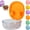 Orange, variant on Snack Finger Container, 2-in-1 No-Mess Snack Box with Silicone Finger Lid, Spill Proof Portable Food Storage Cup, Travel Snacks Holder for Travel, Camping, Outdoor, Keep Hands Clean