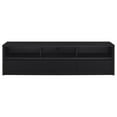 thumbnail image 4 of Pemberly Row 78" 3-Drawer Wood TV Stand for TVs up to 85" in Black, 4 of 11