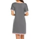 thumbnail image 4 of Camisón suave para mujer, camisones de manga corta de algodón, camisones para mujer probados y confiables, 4 of 6