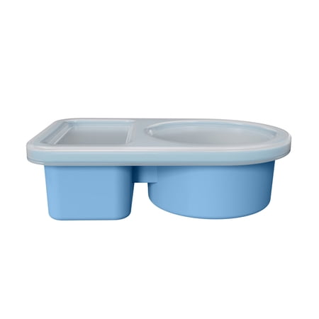 Baby Snack Containers Silicone Sauces Container Silicone Double Compartment Seasoning Container Sauces Container Portable Dispenser With LidFood Grade Silicone Snack Container Travel Snack Container
