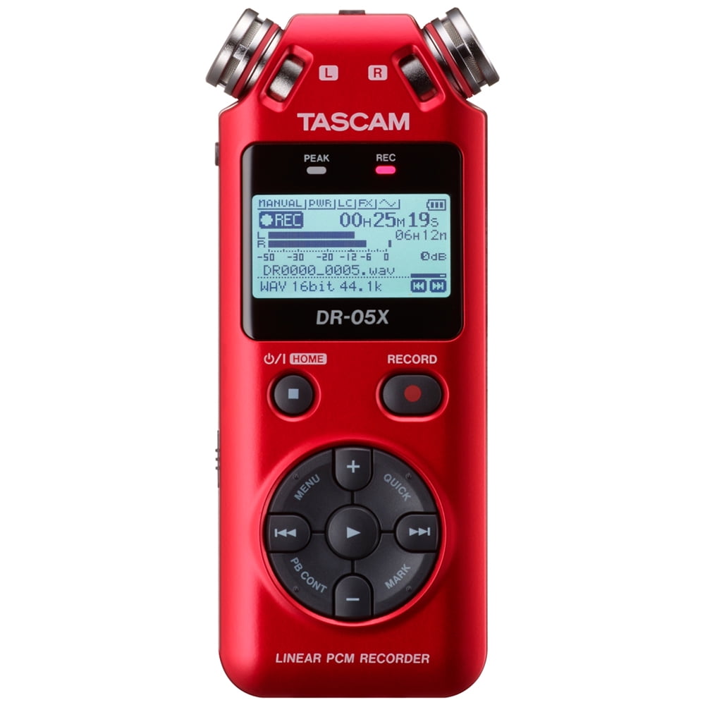 Tascam DR05XR RED Stereo Handheld Digital Recorder and USB Audio