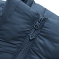 thumbnail image 6 of YgkuHd Men's Winter Hooded Windproof Thickened Puffer Jacket Solid Color Spliced Quilted Casual Zip Up Coat for Outdoor Daily Commute Wear, 6 of 7