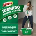 thumbnail image 2 of Tornado Spin Mop System with Refill Heads, Microfiber Spinning and Bucket Wringer Set for Home, Floor Cleaning of Hard-Wood, Laminate, Tile, All Surface Cleaner, 2 of 4