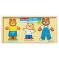 thumbnail image 3 of Melissa & Doug Mix 'n Match Wooden Bear Family Dress-Up Puzzle With Storage Case (45 pcs), 3 of 9
