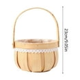 thumbnail image 3 of Wicker Picnic Basket with Handle,Woven Rattan Storage Basket for Easter,Garden Harvest,Vegetables,Fruits, Candy,Portable Hamper for Organizing,Wedding,Toy,Flower,Outdoor Picnicking Home Decor, 3 of 6