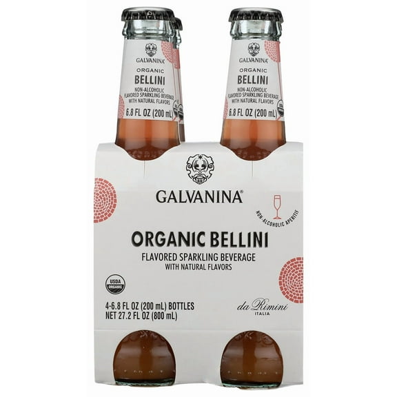 (Pack of 6) Galvanina Natural Cocktail Bellini 4 Pack Organic 27.2 Fo