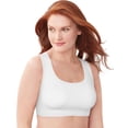 thumbnail image 1 of Bali Womens Comfort Revolution EasyLite Seamless Wirefree Bra, XL, White, 1 of 2