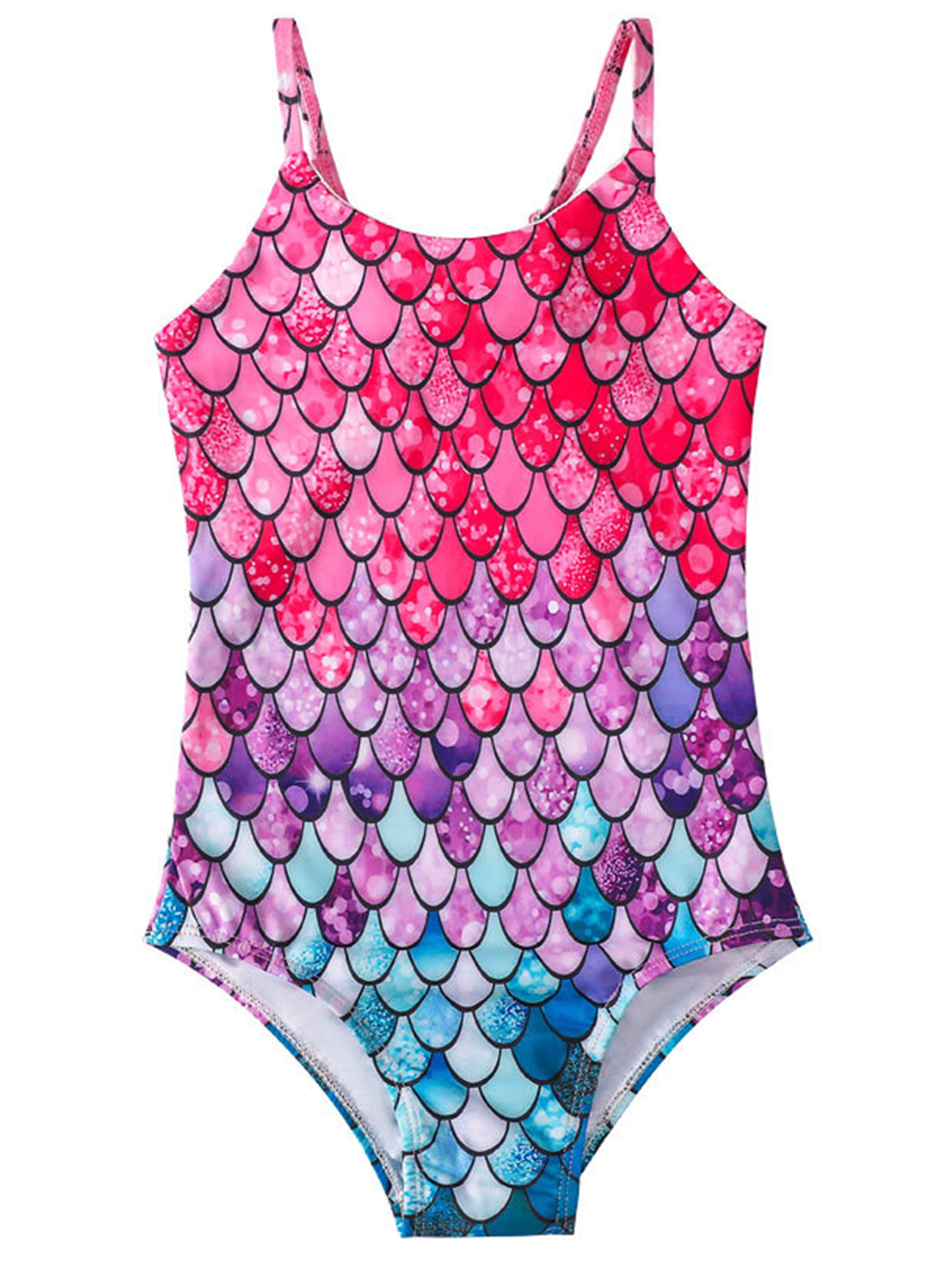 MAWCLOS Girls Beachwear Sleeveless One Piece Swimsuit Crew Neck