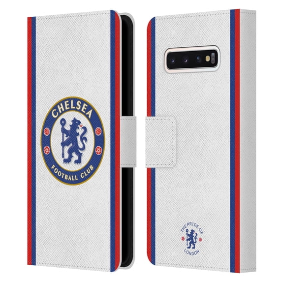 Head Case Designs Officially Licensed Chelsea Football Club 2019/20 Kit Away Leather Book Wallet Case Cover Compatible with Samsung Galaxy S10