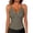 Dark Green, variant on Womens V-Neck Henley Tank Tops Ribbed Crop Top Open Back Button Tank Casual Slim Fit Sleeveless Summer Tee