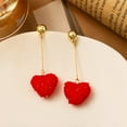 thumbnail image 5 of YOHAVEN Valentine's Day Romantic Earrings, Fashionable Alloy Heart-Shaped Jewelry for Women, Elegant Holiday Accessories for Special Occasions, Perfect Valentine's Day Gifts for Loved Ones, 5 of 6
