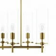 thumbnail image 2 of Modway Skylark 6-Light Glass and Metal Chandelier in Clear/Satin Brass, 2 of 7