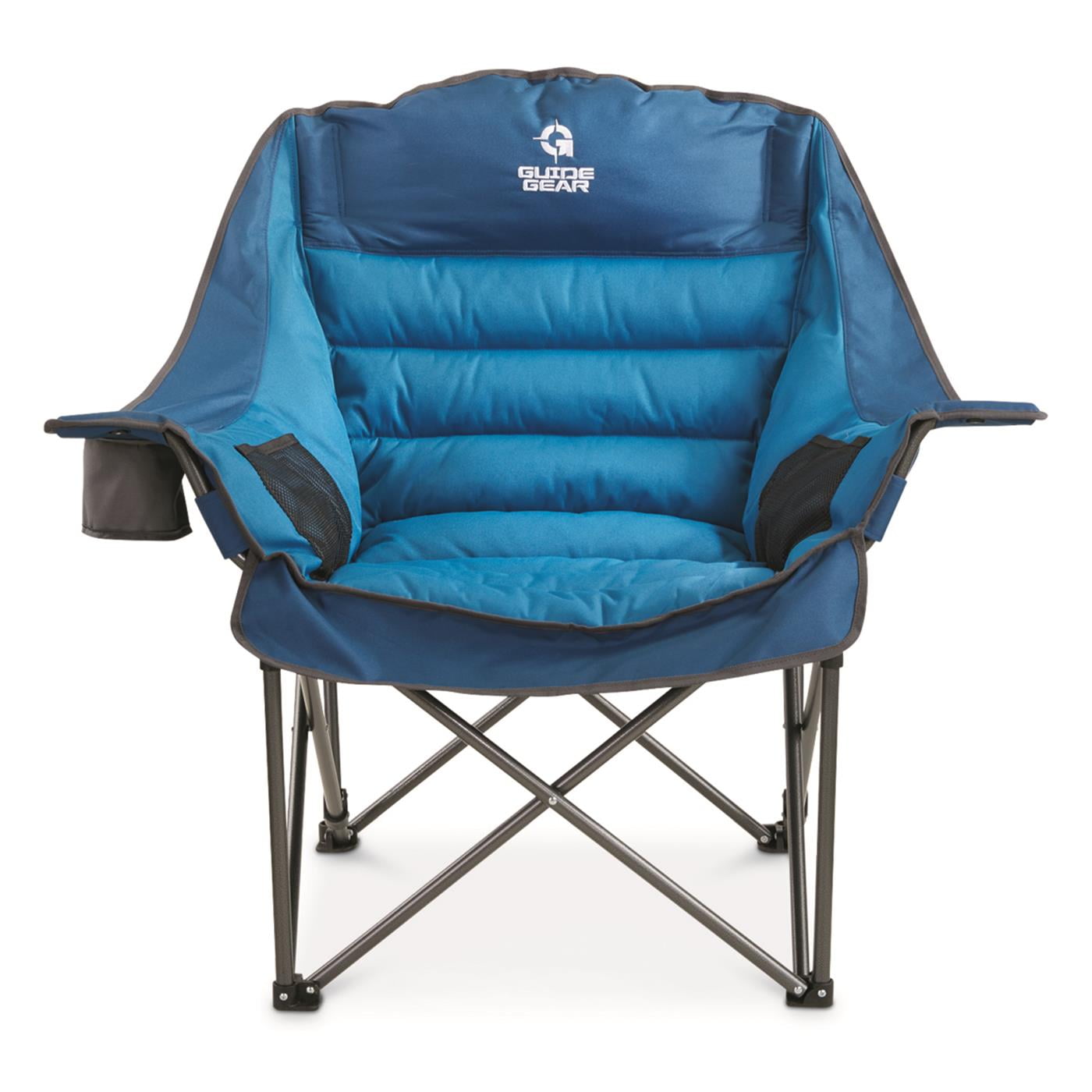 Guide Gear Oversized XL Comfort Padded Camping Chair, 400-lb. Capacity. Blue