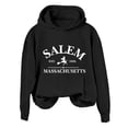 thumbnail image 2 of Salem Massachusetts Est 1626 Sweatshirts for Women Long Sleeve Witchy Fall Graphic Hoodie Soft Fleece Oversized Tunic Top Cozy Loungewear Pullover, 2 of 3