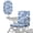 Blue Butterfly Tie-dye, variant on COEQINE Mobility Scooter Seat Cover Polyester Fabric Seat Protector with Adjustable Buckle & Elastic Band, Electric Wheelchair Cover for Indoor Outdoor, Watercolor Pink Rose Floral