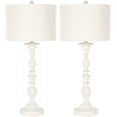 thumbnail image 4 of Safavieh Lighting Collection Mamie Cream Candlestick 33-inch Bedroom Living Room Home Office Desk Nightstand Table Lamp (Set of 2) - LED Bulbs Included, 4 of 4