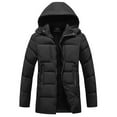 thumbnail image 2 of Mens Jackets Big And Tall Cold Weather Wear Thick Warm Men's Coat with Hood Windbreaker Full-Zip Outdoor Work Men's Winter Coats, 2 of 9