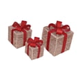 thumbnail image 1 of 3 cajas de regalo navideñas iluminadas, caja de regalo iluminada, adorno decorativo para decoración navideña para festivales de oficina, cafetería, Oro, 1 of 10