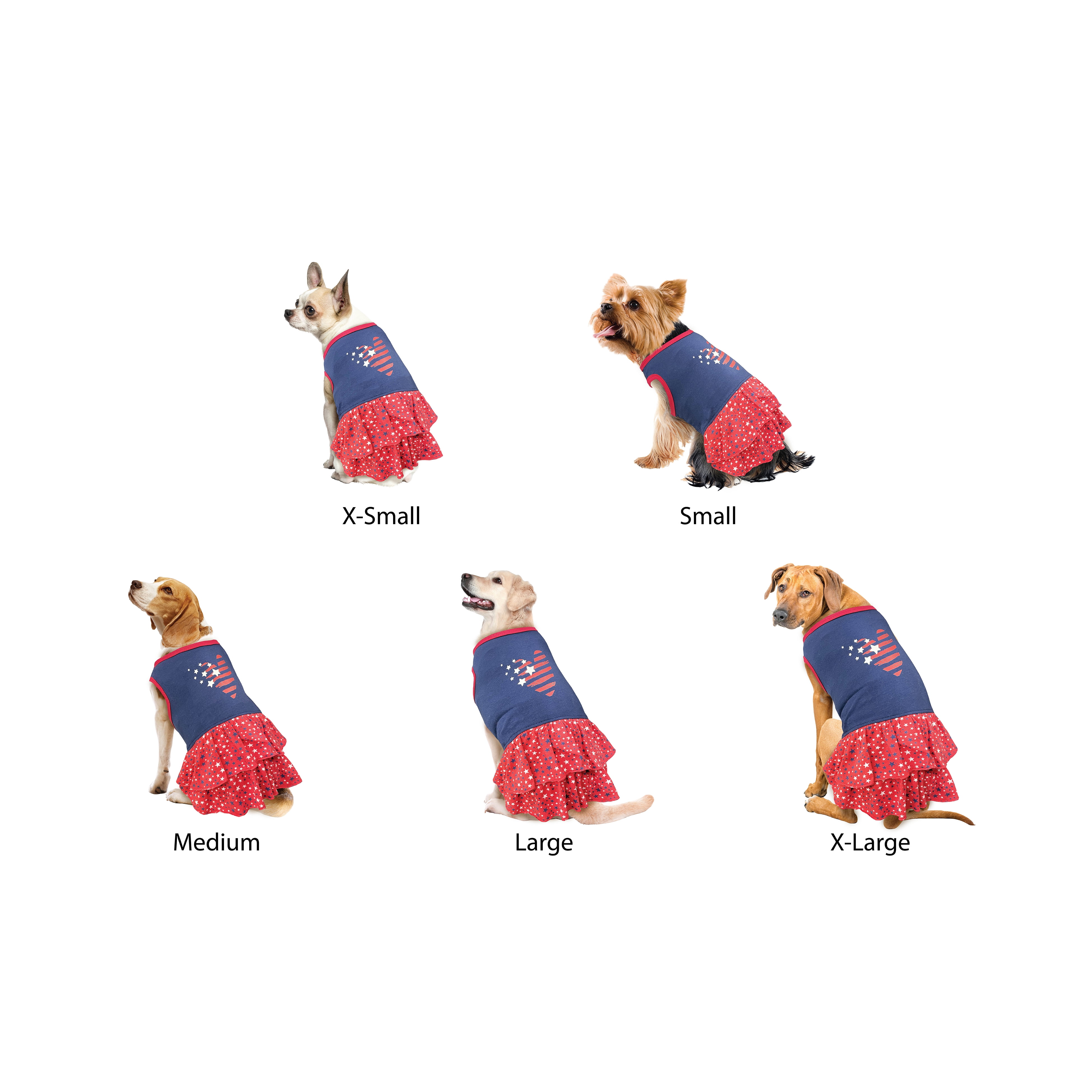 Best Furry Friends Dress for Dogs or Cats, Heart, Large