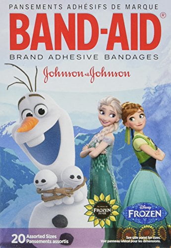 5 Pack Band Aid Adhesive Bandages Disneys Frozen Assorted Sizes 20 Count Each