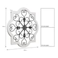 thumbnail image 6 of Sintosin Vintage Wood and Metal Wrought Iron Wall Decor 24", Hanging Distressed Black and White Rustic Iron Wall Art, Farmhouse Decorative Metal Wall Decor, 6 of 10