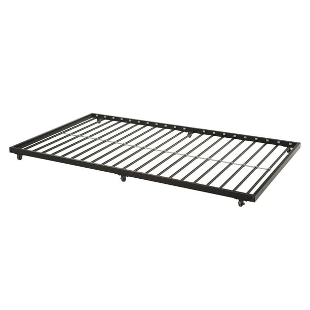 Metal Trundle Bed Frame Black, Twin Bed Frame Tall Enough For Trundle