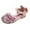 Pink, variant on FYEGRE Kids Girls Dress Pumps Glitter Sequins Princess Low Heels Princess Dress Shoes Party Dance Shoes Rhinestone Sandals Silver 18-24 Months