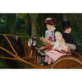 thumbnail image 2 of Mary Cassatt 18x14 Gold Ornate Wood Frame and Double Matted Museum Art Print Titled - A Woman and a Girl Driving, 2 of 4