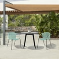 thumbnail image 5 of Sydney and Snack 3 Piece Outdoor Patio 36" Dining Set in Black Eucalyptus Wood and Wasabi Rope, 5 of 6