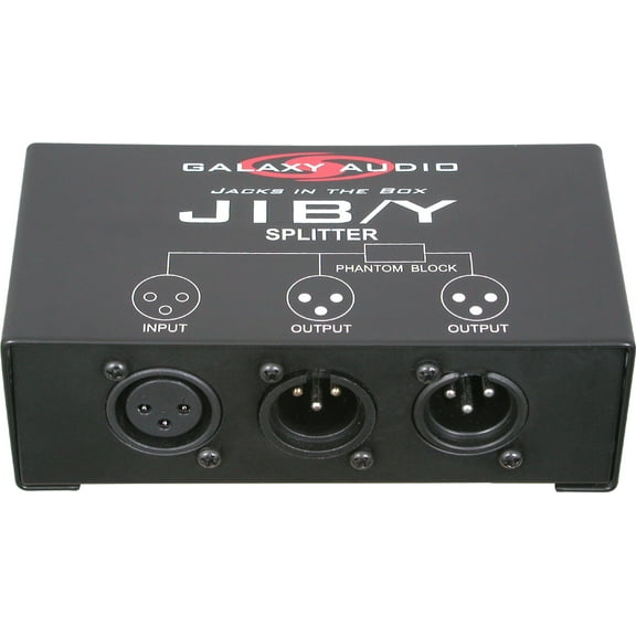 Galaxy Audio JIB/Y Xlr Microphone Splitter Phantom Block Circuitry 2 Inputs New