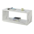 thumbnail image 3 of Pemberly Row Modern Square Coffee Table in Faux White Marble, 3 of 4