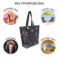thumbnail image 7 of FORMRS Womens Canvas Tote Bag with Zipper Inner Pocket Shoulder Handbag, Gothic Floral Print, 7 of 7
